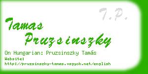 tamas pruzsinszky business card